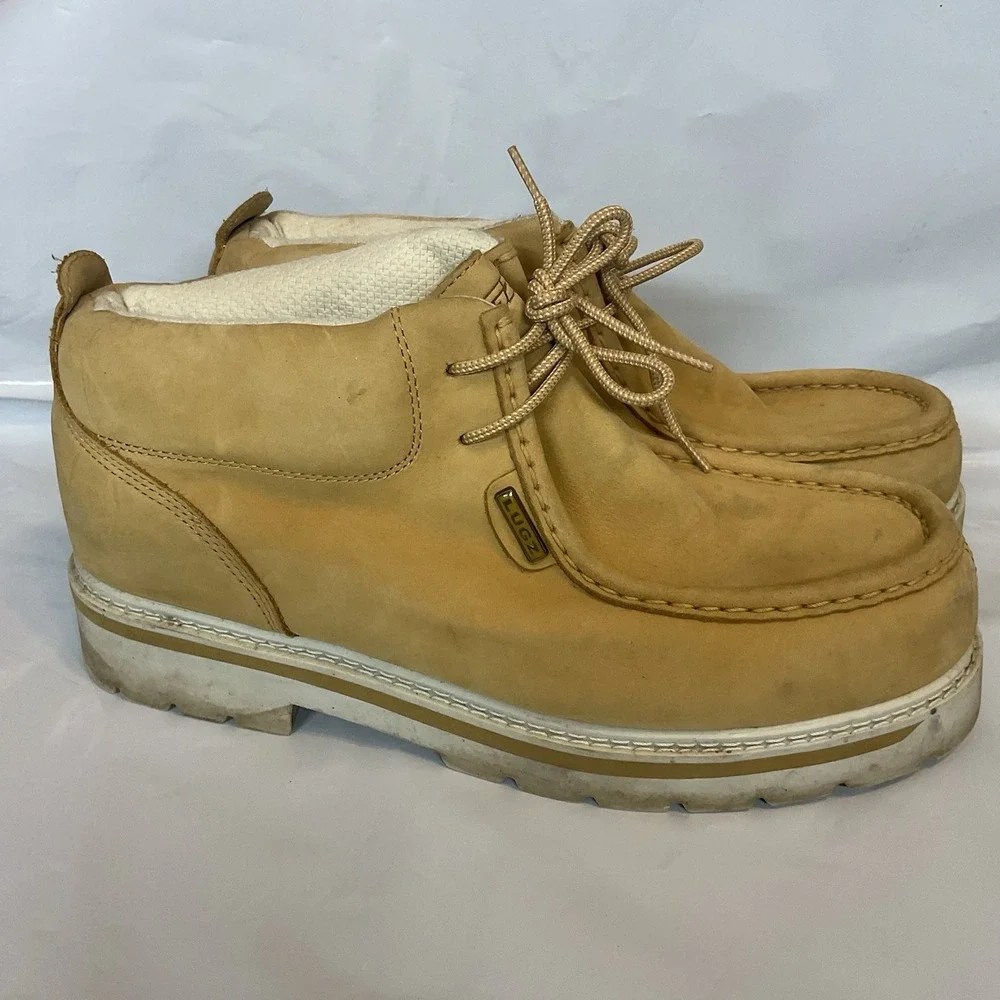 Lugz Men's Tan Leather Lace-Up Ankle Chukka Boots Round Toe US 11 EU 45